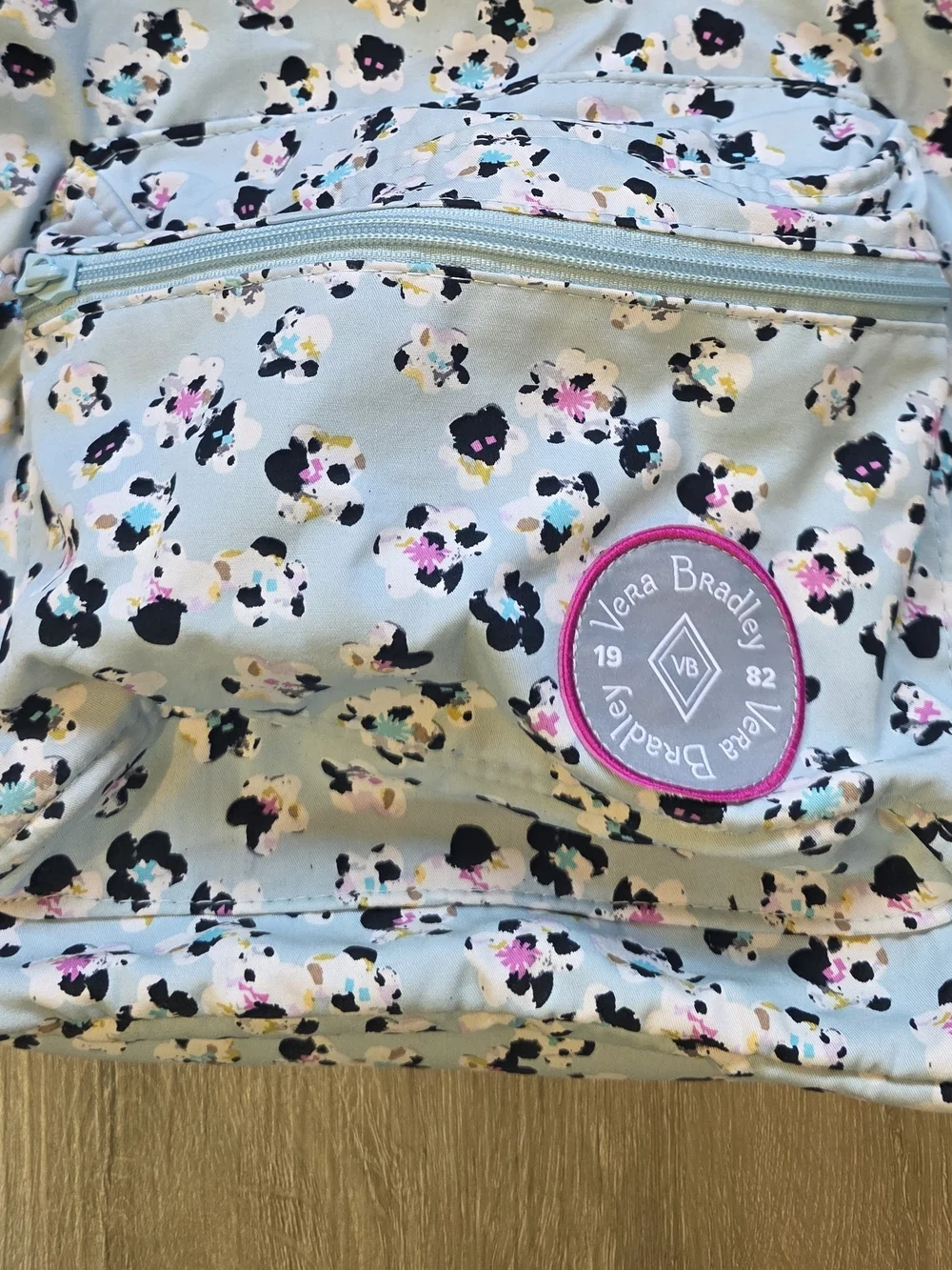 Vera Bradley 1982 Spotty Camo Floral Blooms Backpack Light Blue